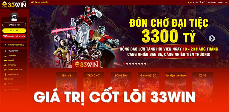 giá trị cốt lõi của nhà cái 33Win